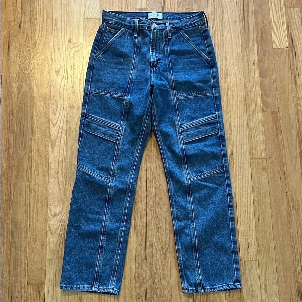 Agolde Cooper Cargo Double Knee Jeans Sz 26